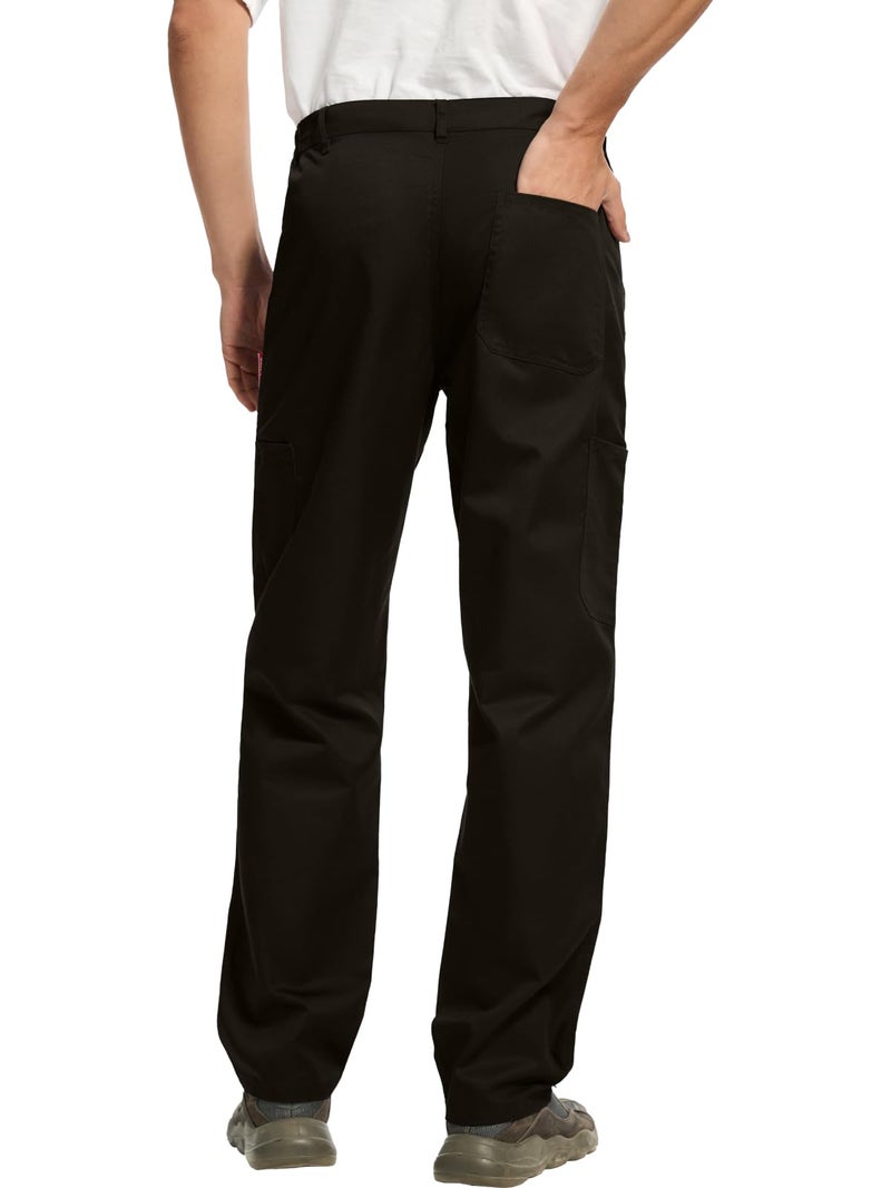 WORK IDEA Men's Relaxed Fit Work Pants Lightweight for Painter, Decoration, Black, L - Image 2