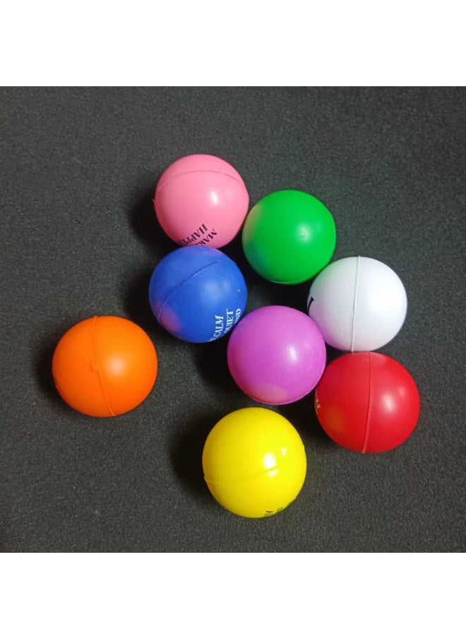 Generic - High Elasticity Pu Foam Colorful Toy Balls 40mm Inspirational Children's Play Balls Smooth Surface Polyurethane Foam-Color:Pumpkin Ball 70*65mm-Diameter:See Color Details - Image 1