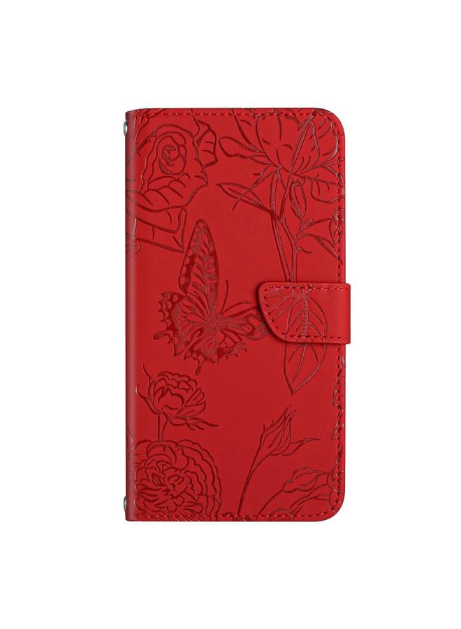 اس-توب جراب لهاتف OPPO A3x الهند HT03 جراب هاتف جلدي قابل للطي منقوش بنقشة فراشة - Image 2