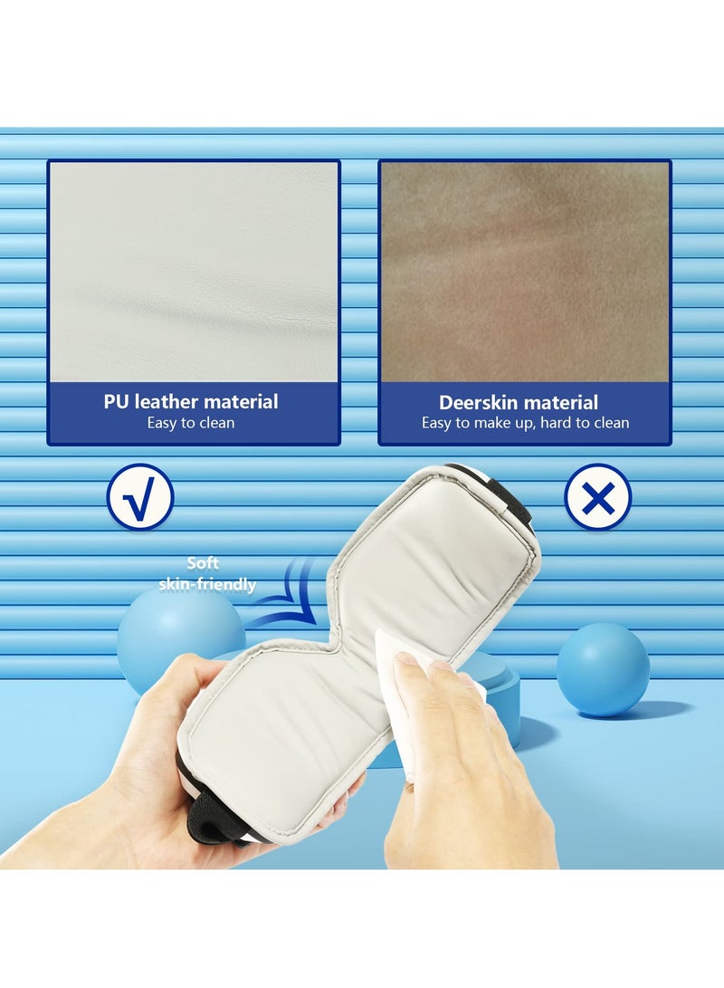 SYOSI Eye Massager with Heat, Air Compression Eye Massager for Migraine Headache Relief with Bluetooth Music, Eye Massager for Dry Eyes Fatigue Dark Circles Improve Circulation and Sleep（White） - Image 5