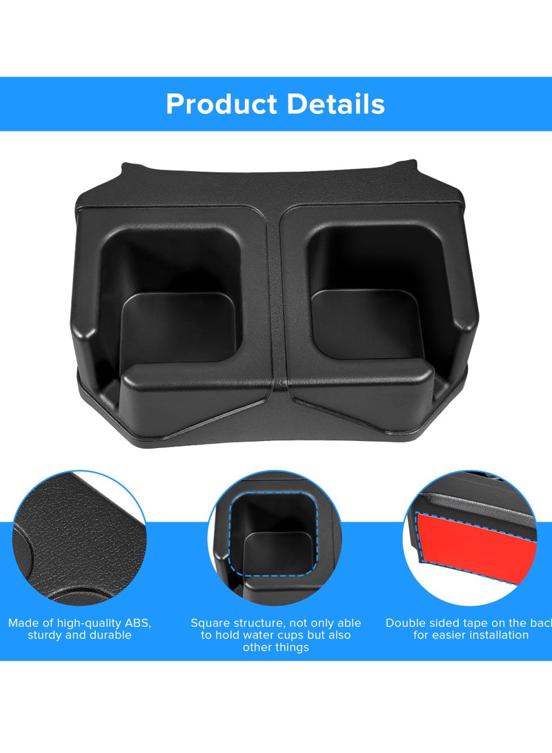 KASTWAVE Rear Dual Cup Holder for Ford Bronco 2024 2023 2022 2021 2/4 Door,Back Seat Expander Car Cup Holders Organizer Storage,Bronco Accessories,Black - Image 4