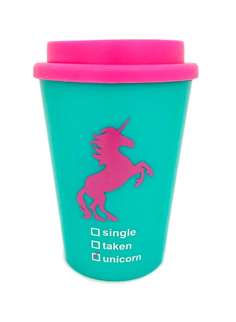 Salla Unicorn Tumbler for Hot and Cold Beverages Blue and Pink 12oz - Image 1