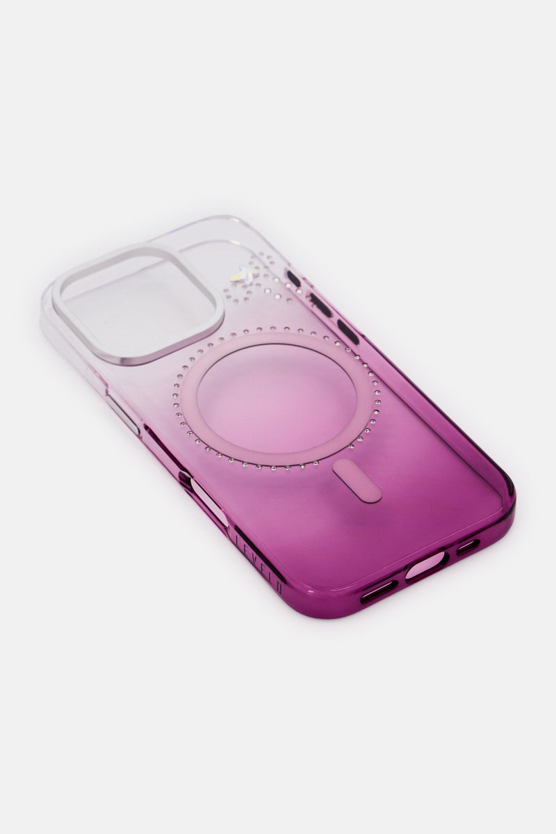 LEVELO iPhone 16 pro Butterfly Magsafe Protective Case, Purple - Image 4