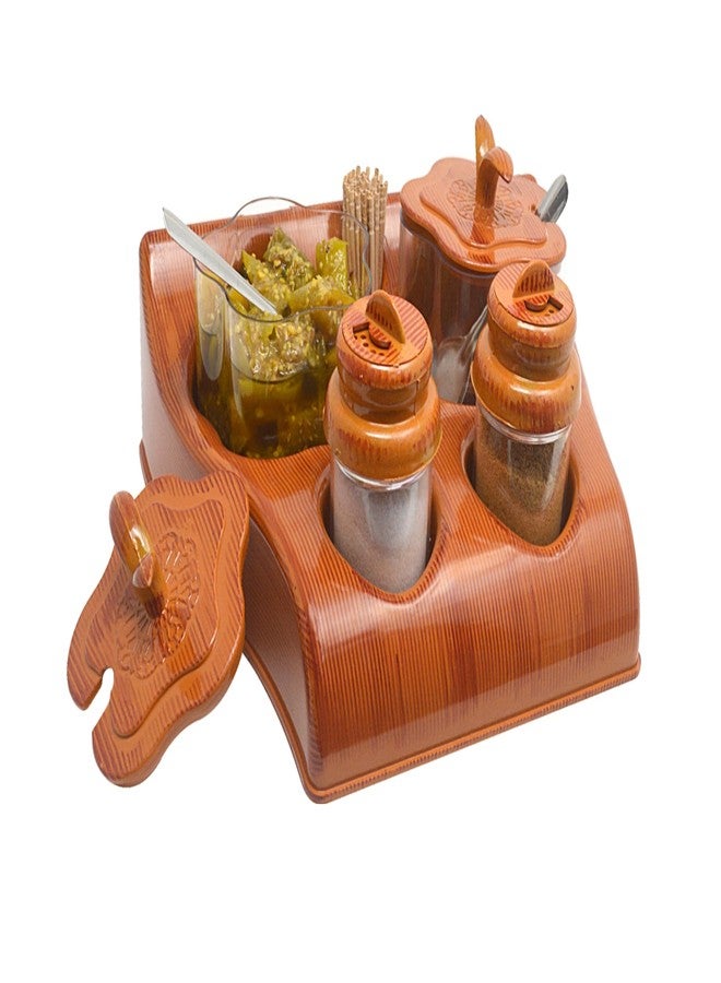 YUIOP - Table Treat 4 Pcs Set - Includes 2 Pcs Pickle Jar, 2 Pcs Salt & Pepper Set, 2 Pcs Spoon & Toothpick Set - Ideal for Home, Kitchen & Hotel - Image 4