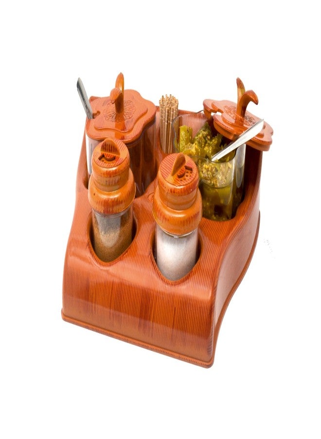 YUIOP - Table Treat 4 Pcs Set - Includes 2 Pcs Pickle Jar, 2 Pcs Salt & Pepper Set, 2 Pcs Spoon & Toothpick Set - Ideal for Home, Kitchen & Hotel - Image 1