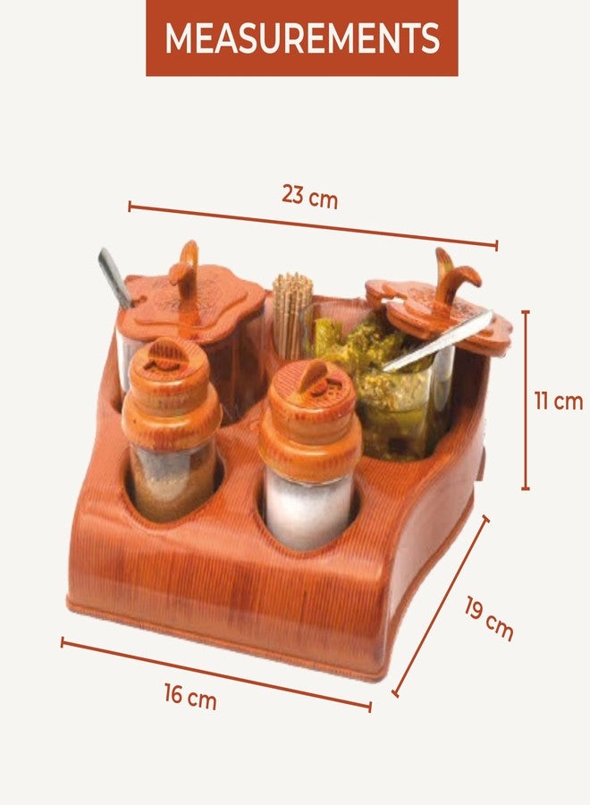 YUIOP - Table Treat 4 Pcs Set - Includes 2 Pcs Pickle Jar, 2 Pcs Salt & Pepper Set, 2 Pcs Spoon & Toothpick Set - Ideal for Home, Kitchen & Hotel - Image 3