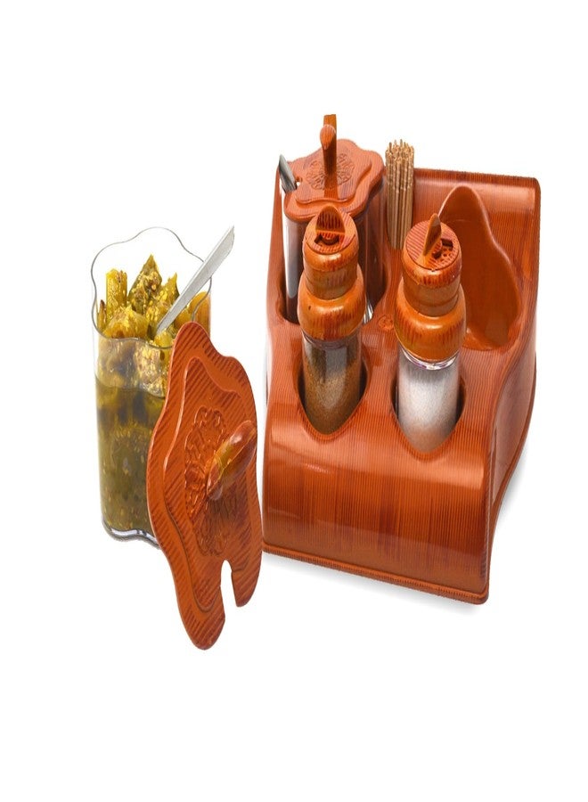 YUIOP - Table Treat 4 Pcs Set - Includes 2 Pcs Pickle Jar, 2 Pcs Salt & Pepper Set, 2 Pcs Spoon & Toothpick Set - Ideal for Home, Kitchen & Hotel - Image 5