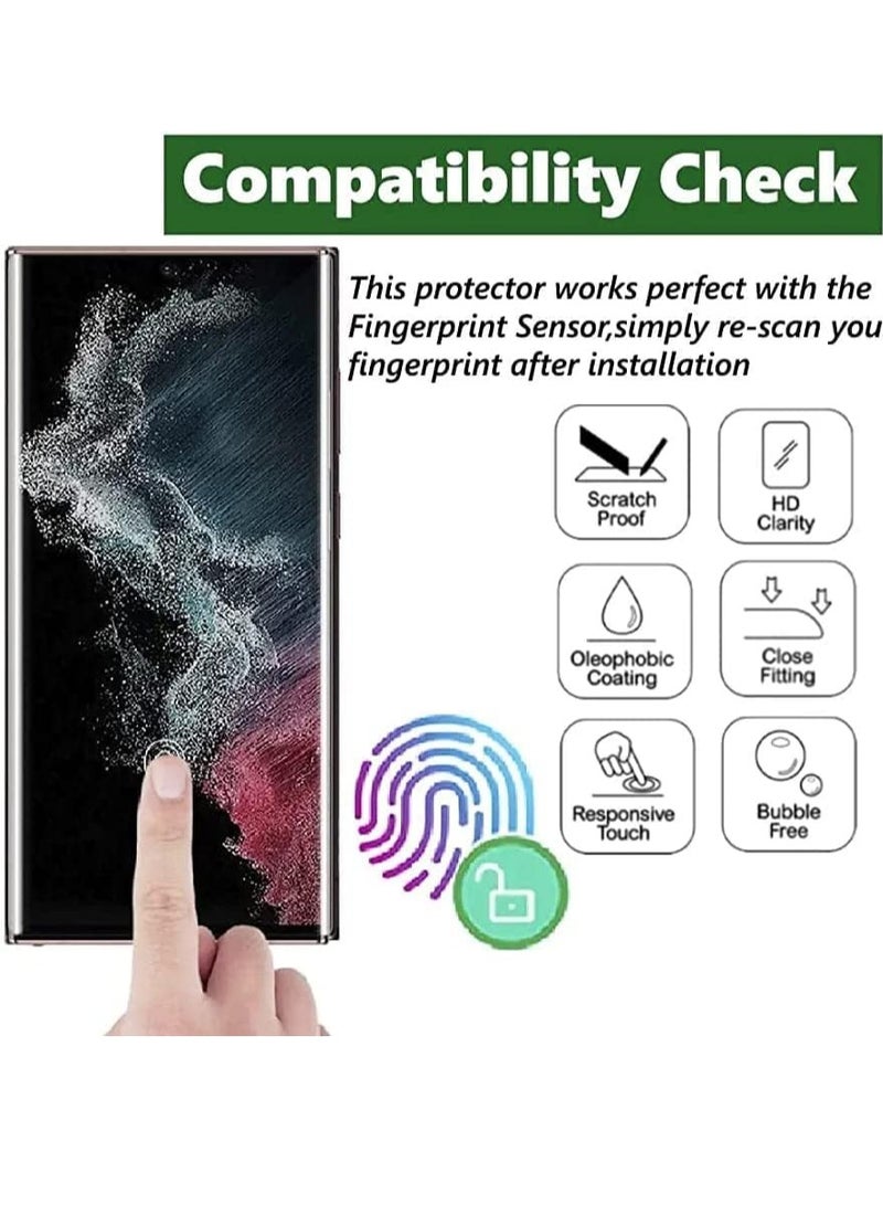 MIGOFAST Screen Protector for S23 Ultra UV Tempered Glass, Film HD Screen Saver, 9H Hardness, Bubble-free Screen Replacement Protector Film - Image 3