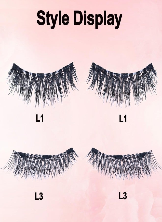 LAUBESS Magnetic Eyelashes with Applicator 2 Pair No Glue Needed Natural Look Magnetic Lashes Easy to Wear and Remove(L01/L03) - Image 5