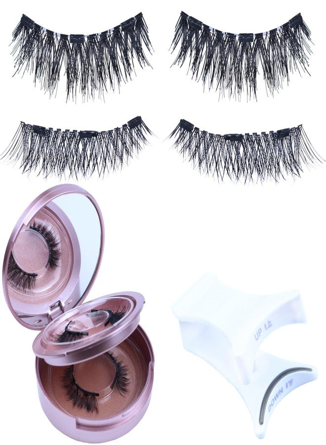 LAUBESS Magnetic Eyelashes with Applicator 2 Pair No Glue Needed Natural Look Magnetic Lashes Easy to Wear and Remove(L01/L03) - Image 1