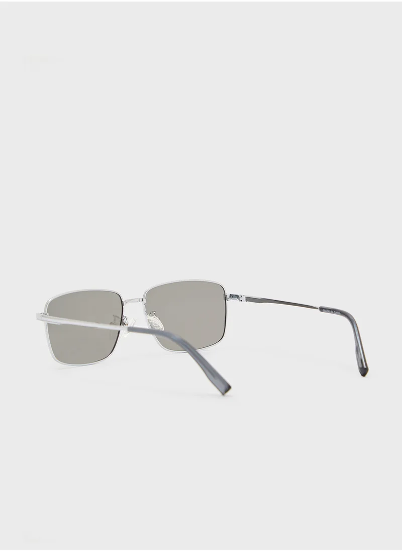 Robert Wood Polarized Lens Square Aviator Sunglasses