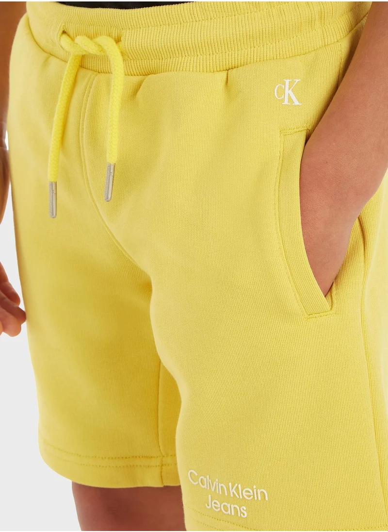 Calvin Klein Jeans Kids Stack Logo Shorts