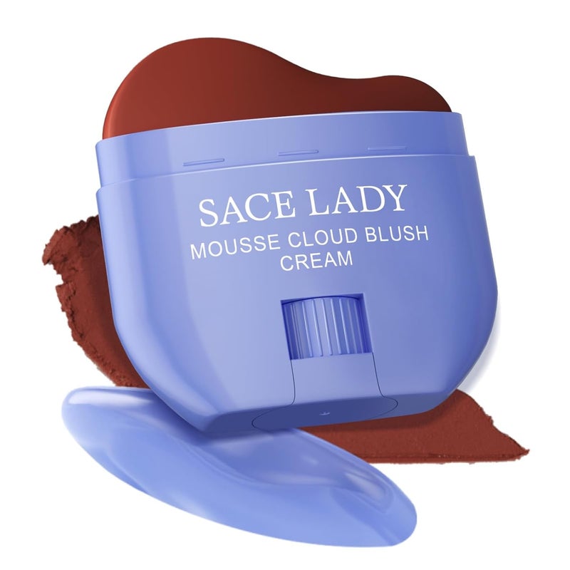 SACE LADY Creamy Blush Face Makeup No Drying Blusher Cosmetics Pigmented Smooths Nourishes for Lip Eye Cheek Beauty Make Up 031Oz 04 031Oz
