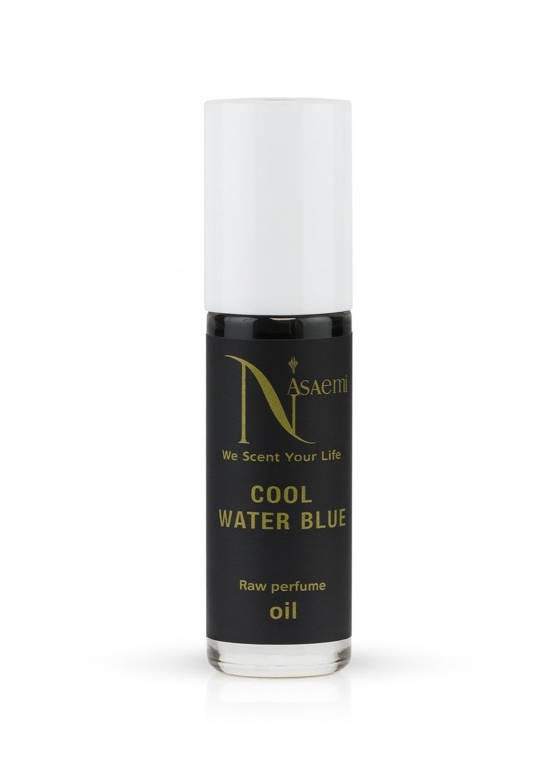 Nasaem COOL WATER BLUE Raw Perfume Oil Roll On For Men 10 ml