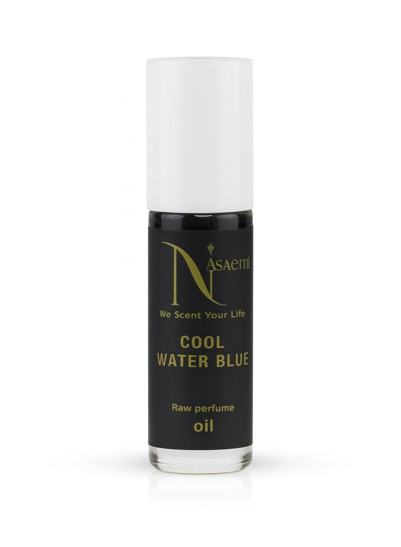 COOL WATER BLUE Raw Perfume Oil Roll On For Men 10 ml