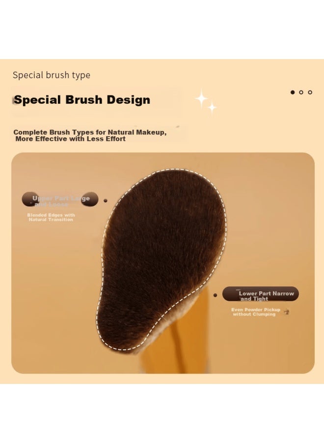 Lades 12-piece Gold Dragon Makeup Brush Set Animal Hair Concealer Contour Lip Detail Brushes Beauty Tools - Image 2