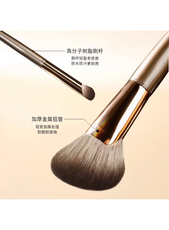 Lades 12-piece Gold Dragon Makeup Brush Set Animal Hair Concealer Contour Lip Detail Brushes Beauty Tools - Image 3
