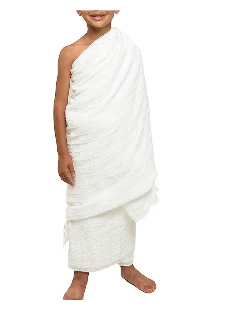 EBREEZZ Kids 100% Cotton Hajj & Umra Ihram Set (2 Pieces) -For Kids