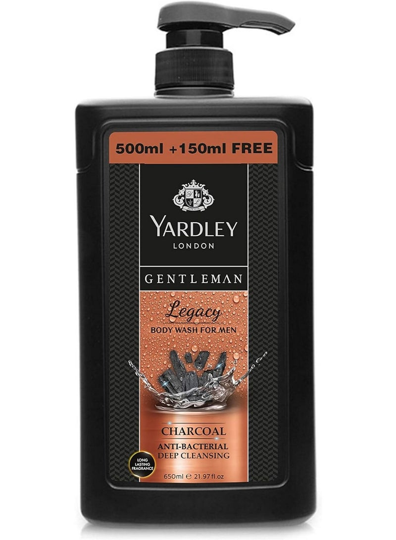 Yardley Body Wash Gentleman Legacy For Men'S Anti Bacterial Deep Cleansing 650 ML - Image 1