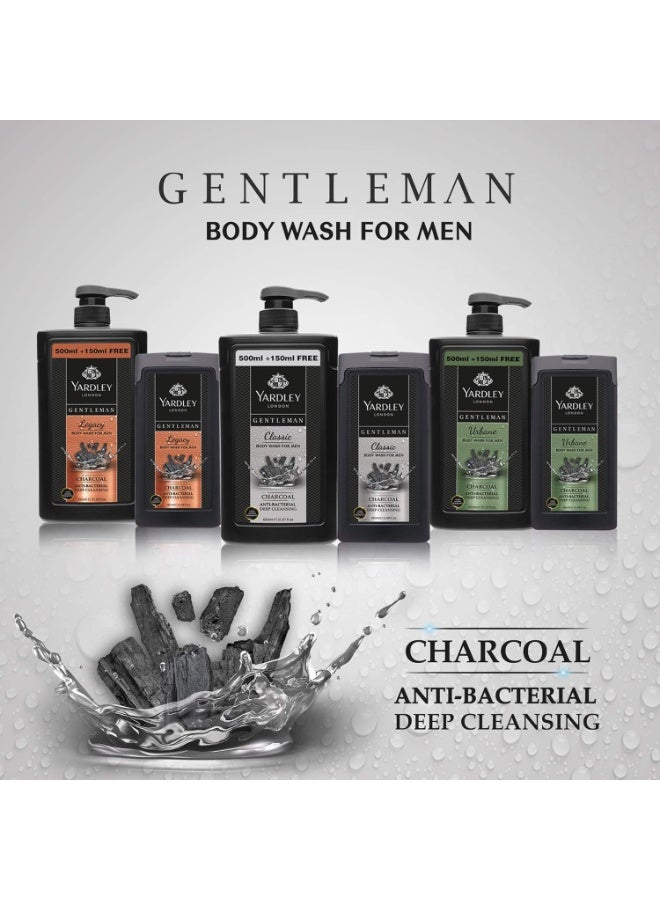 Yardley Body Wash Gentleman Legacy For Men'S Anti Bacterial Deep Cleansing 650 ML - Image 3