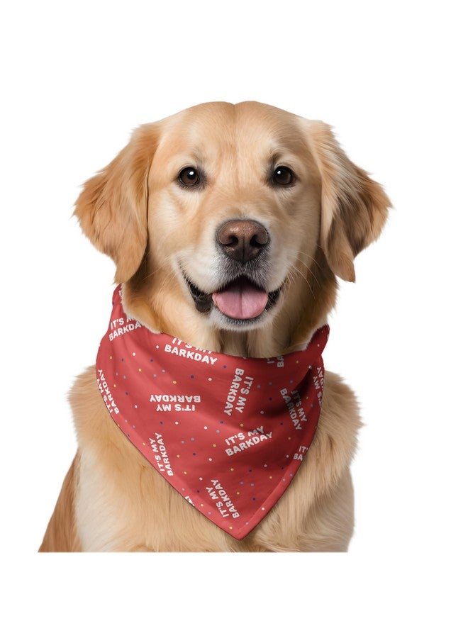 W It’s My BarkDay WoofBox Birthday Celebration Dog Bandana | This Stunning Gorgeous Dog Bandana Scarf is Perfect for Your Dog’s Birthday Celebration. One Size Fits All. - Image 1
