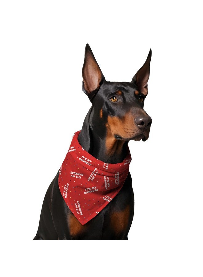 W It’s My BarkDay WoofBox Birthday Celebration Dog Bandana | This Stunning Gorgeous Dog Bandana Scarf is Perfect for Your Dog’s Birthday Celebration. One Size Fits All. - Image 2