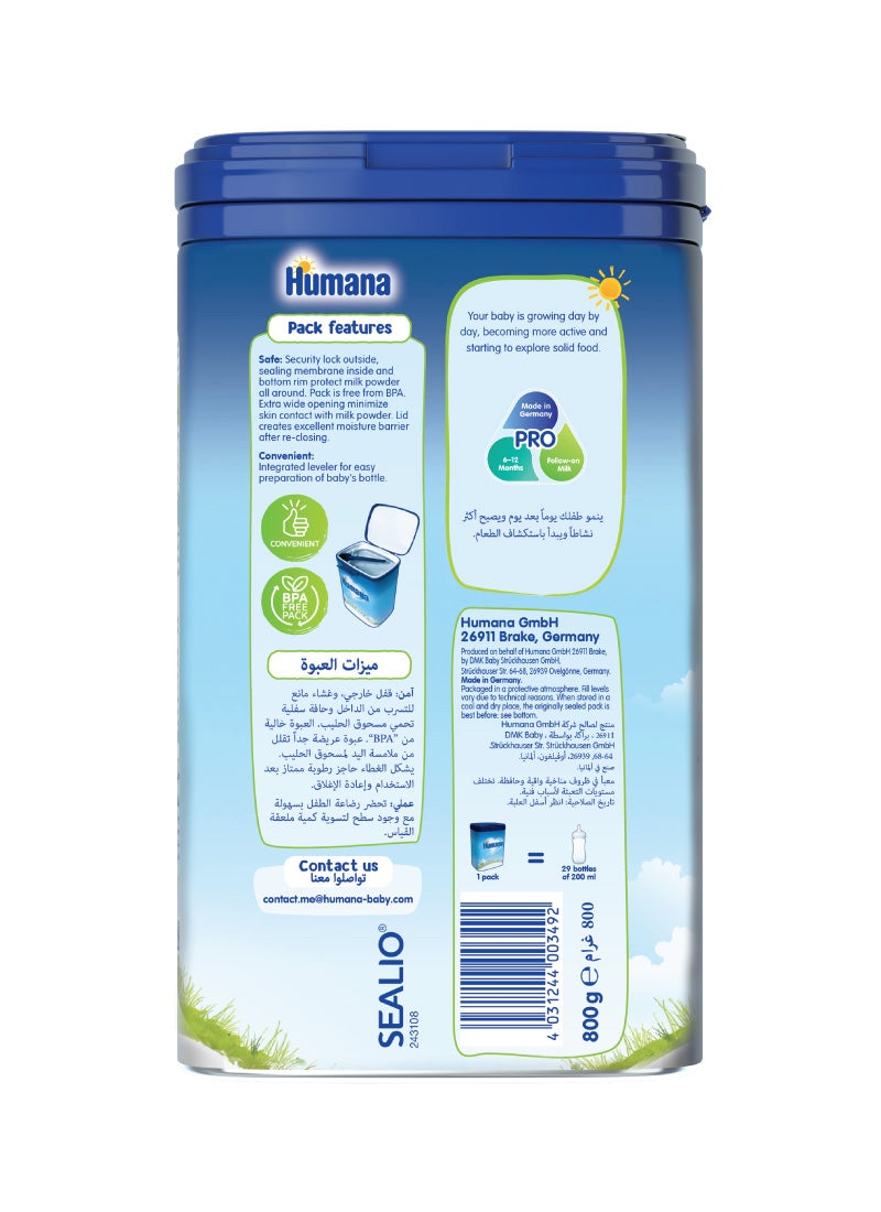 Humana 2 Probalance Baby Milk Formula 2 x 800g - Image 3