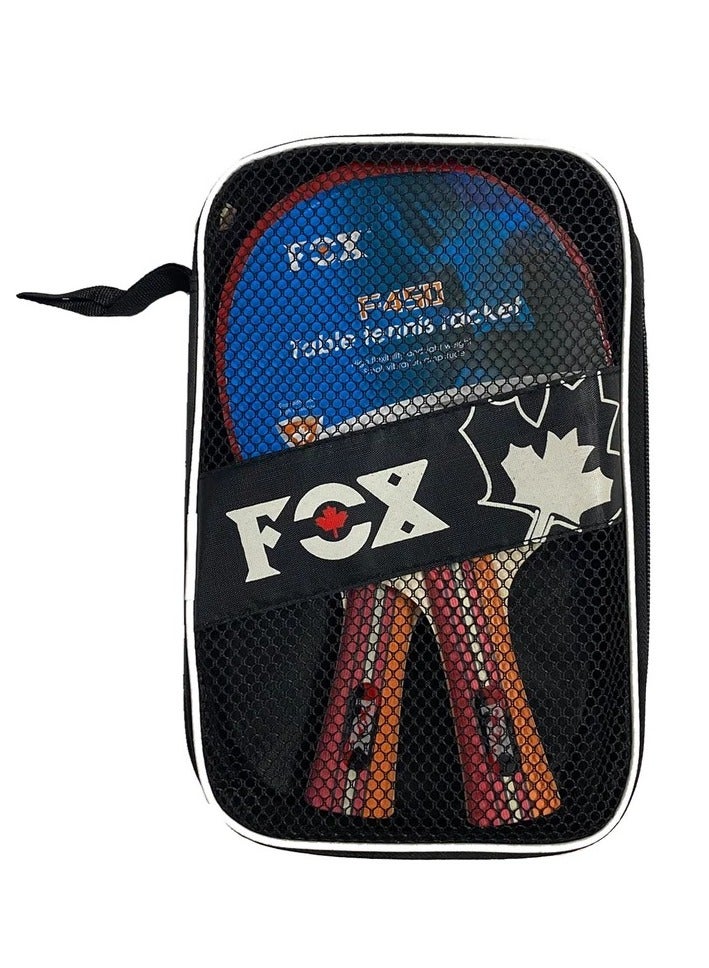 Fox Professional Table Tennis Racquet Set Including 2 Ping Pong Rackets And 3 Balls - Image 1