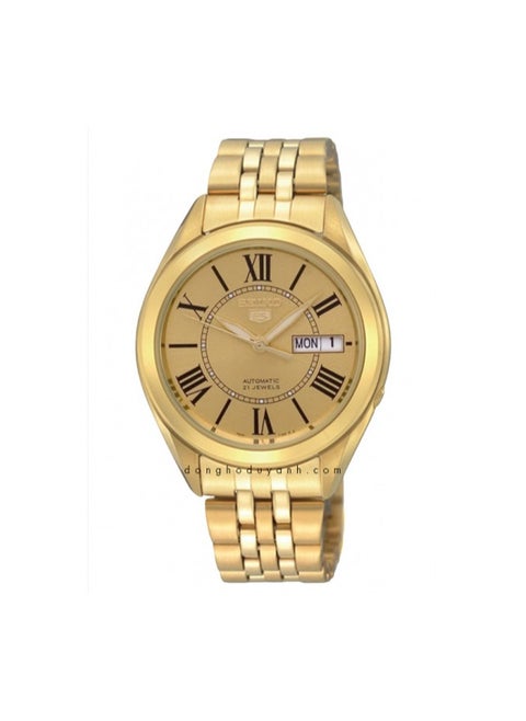 Seiko 5 SNKL38K1 Automatic Gold-Tone Dial Hardlex Crystal Glass Gold ...