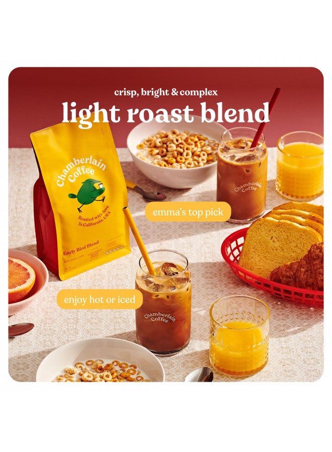 Chamberlain Coffee Early Bird Blend - Light Roast Ground Coffee Beans with Notes of Citrus, Caramel & Milk Chocolate - Specialty Ground Coffee Freshly Roasted In California - 12 oz - Image 4