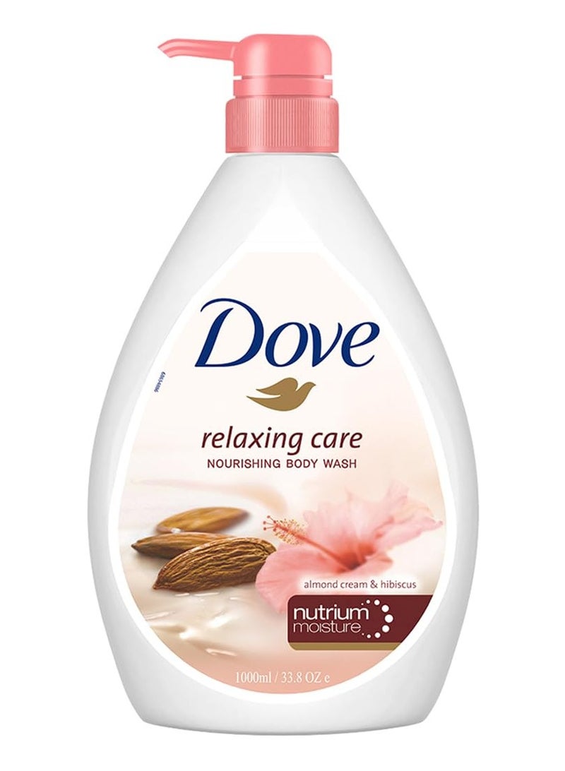 دوف غسول الجسم دوف 1 لتر (كريمة اللوز والكركديه) - Image 1