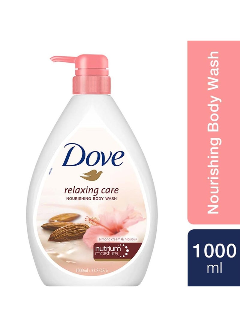 دوف غسول الجسم دوف 1 لتر (كريمة اللوز والكركديه) - Image 2