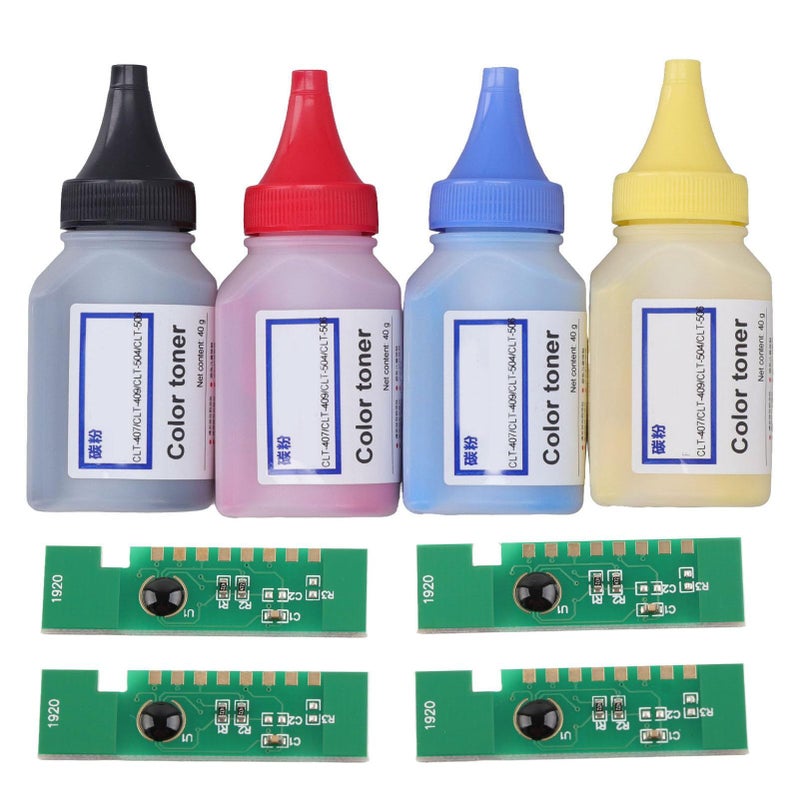 4 Colors Toner Refill Powder Chip Set For 407S Photo Machines - Image 2