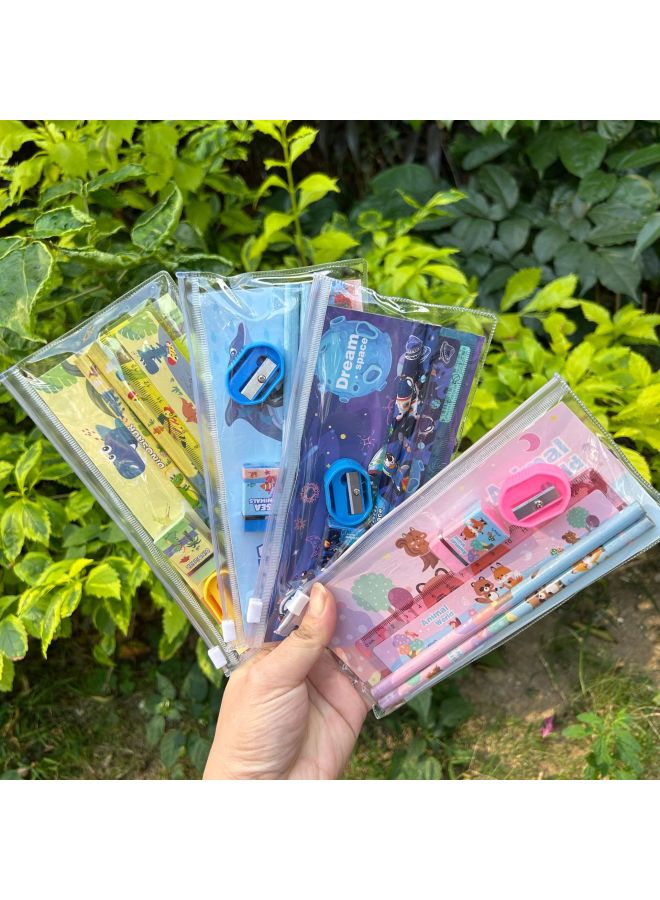 HJ Children's Gift Student Stationery Suit Gift Box School Supplies Pencil Case Pencil Practical Animal Stationery Gift Bag - Image 1