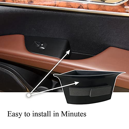 Vesul Front Row Door Organizer Storage Tray Compatible with Lincoln MKX 2016-2018 and Nautilus 2019-2021 Armrest Box Phone Container Grab Handle Tray ABS Tray Insert Glove Pallet - Image 4