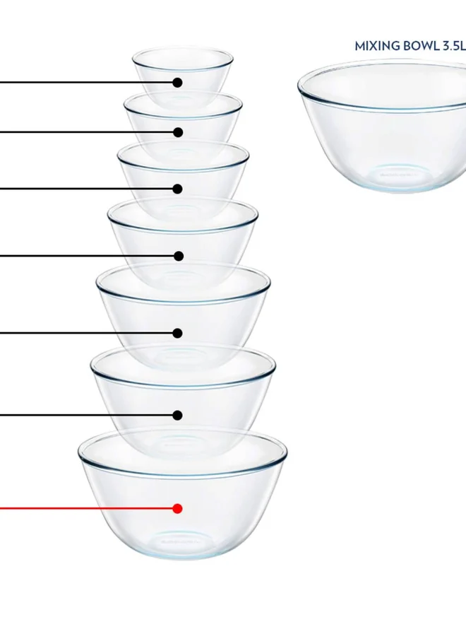 بوروسيل وعاء خلط زجاجي . لتر