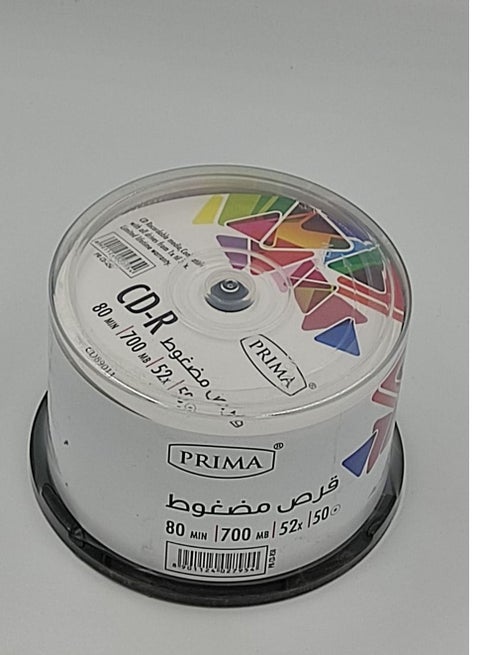 50  قطعة سي دي للوسائط المتعددة مرتبة في علبة ذات محور CD-R 52X