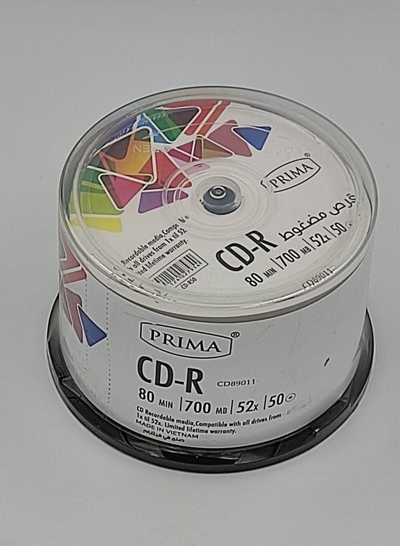 50  قطعة سي دي للوسائط المتعددة مرتبة في علبة ذات محور CD-R 52X