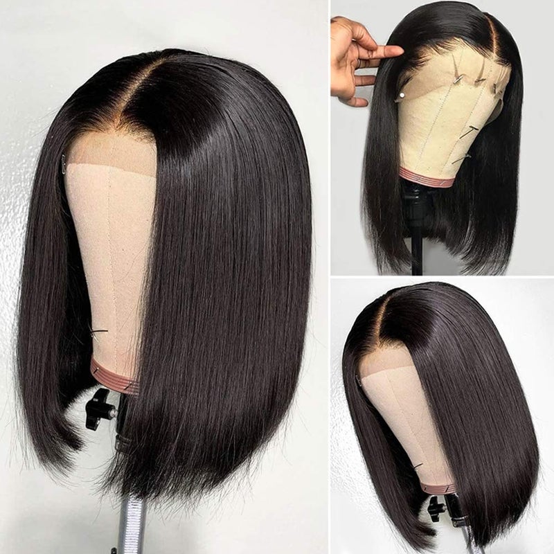 Usexy 10 Inch Bob Wig Human Hair 13x4 HD Lace Front Wigs Human Hair Pre Plucked Short Bob Wig Lace Frontal Wigs for Black Women Human Hair - Image 3