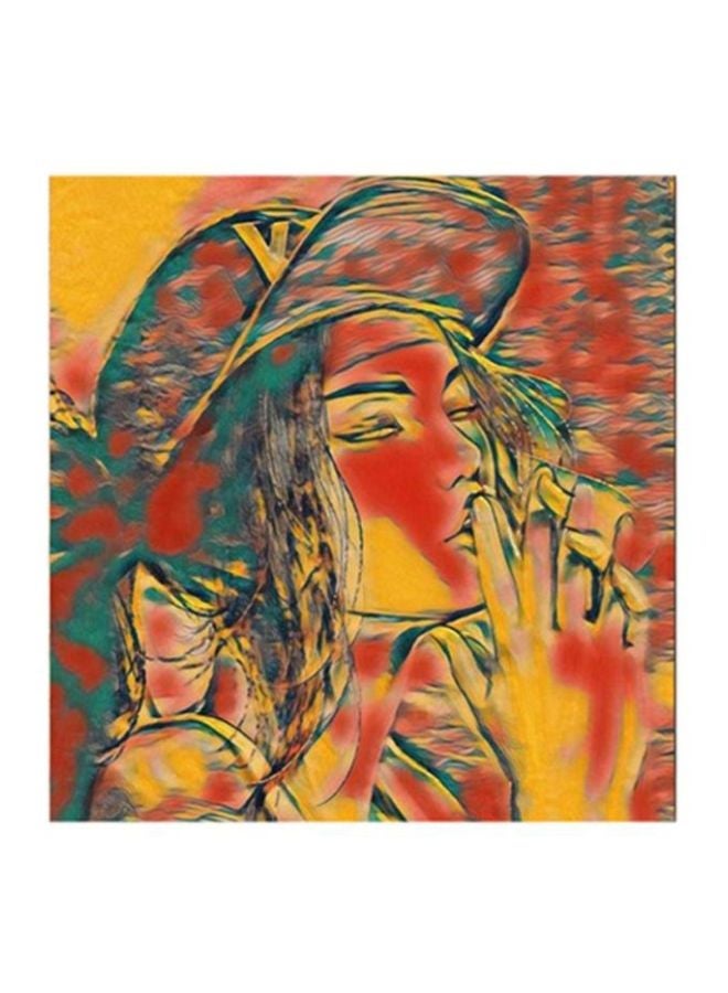 RYN Fashion MDF Wall Art Painting Yellow/Red/Green 30x30centimeter - Image 2