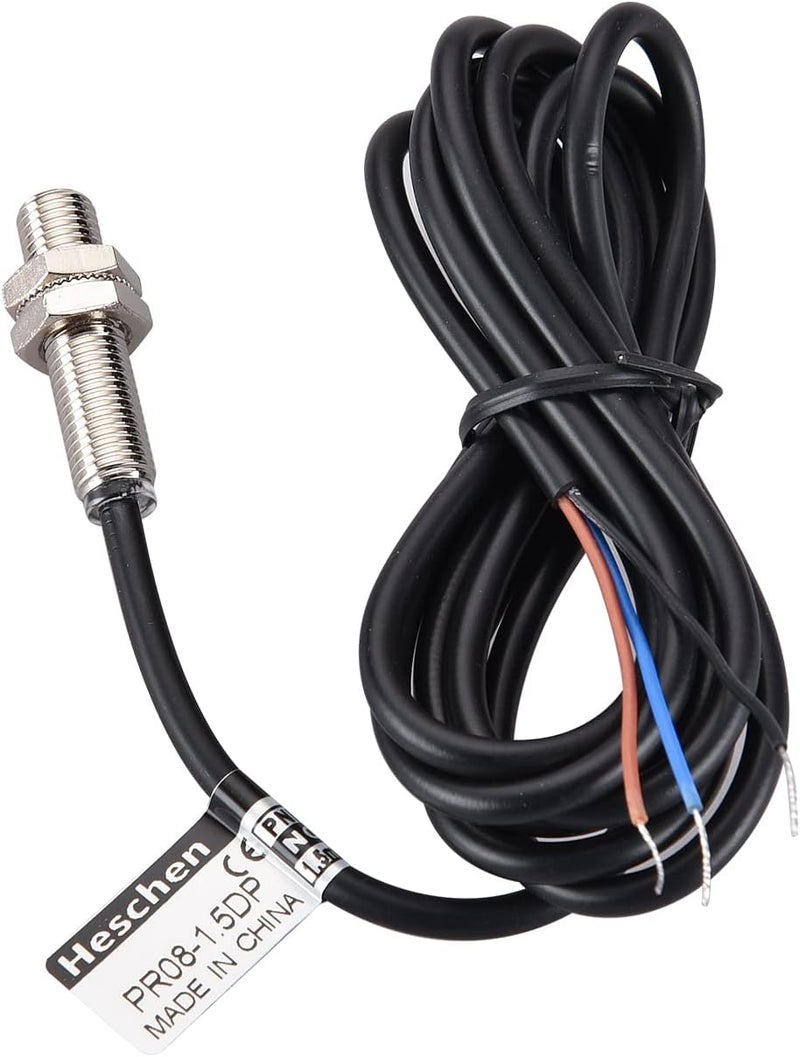 Heschen M8 Inductive Proximity Sensor Switch PR08-1.5DP Cylindrical Type Detector 1.5mm DC12-24V 3 Wire PNP NO(Normally Open) CE - Image 4