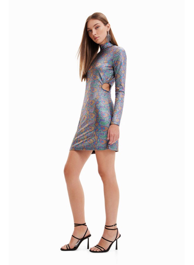 DESIGUAL فستان قصير معدني  - Image 2