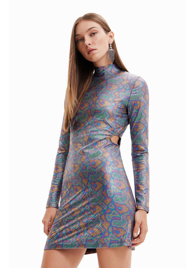 DESIGUAL فستان قصير معدني  - Image 1