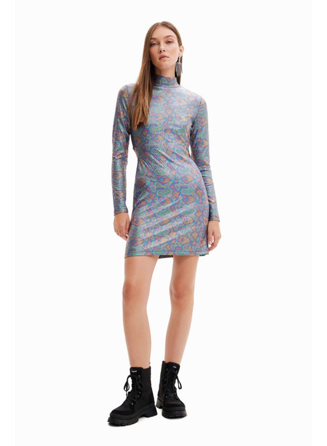 DESIGUAL فستان قصير معدني  - Image 5