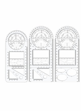 3Pcs Multifunctional Geometric Ruler, Mathematics Drawing Ruler, Geometric Drawing Template Measuring Draft Rulers for Student School Office - pzsku/Z6A2FA580F0CB1A15E5B5Z/45/_/1717031181/6903db3a-cd60-4ad5-80dc-1ec8d8b77682