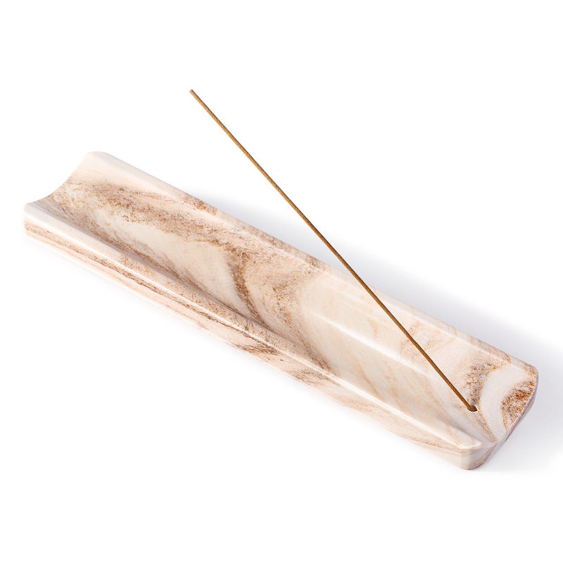 Koville Marble Incense Holder, Incense Holder for Sticks, Incense Sticks Holder Ash Catcher for Meditation Yoga SPA, Natural Stone Incense Burner, Home Table Decor - Image 1