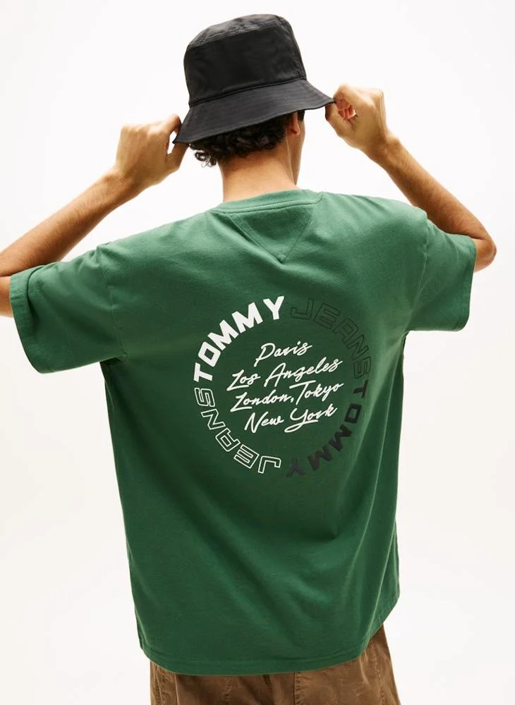TOMMY JEANS  Circular Back Logo Relaxed T-Shirt for Men | Best Price UAE