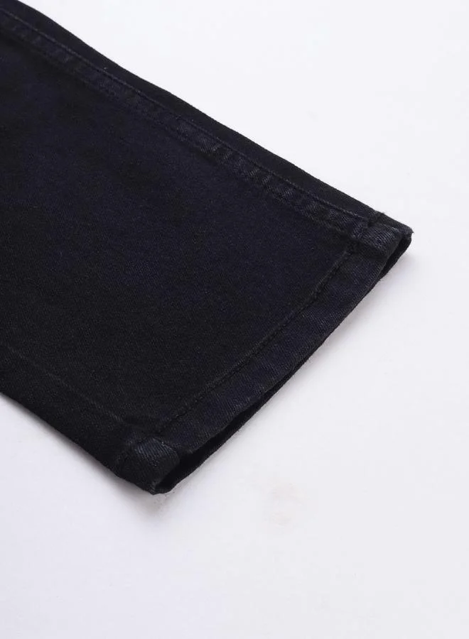 The Indian Garage Co Black Men Black Skinny Fit Solid Jeans for Men | Best Price UAE