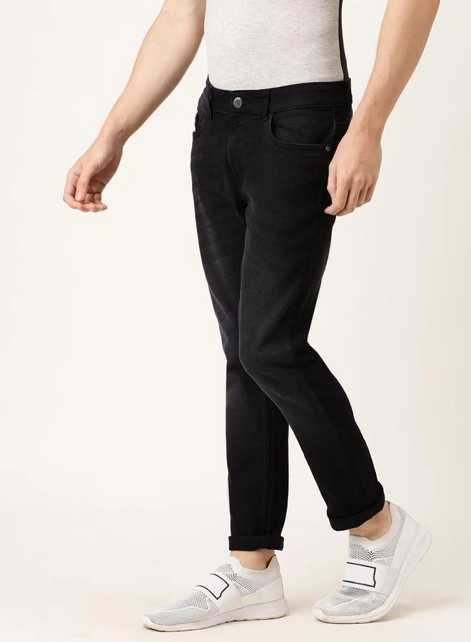 The Indian Garage Co Men Black Skinny Fit Solid Jeans