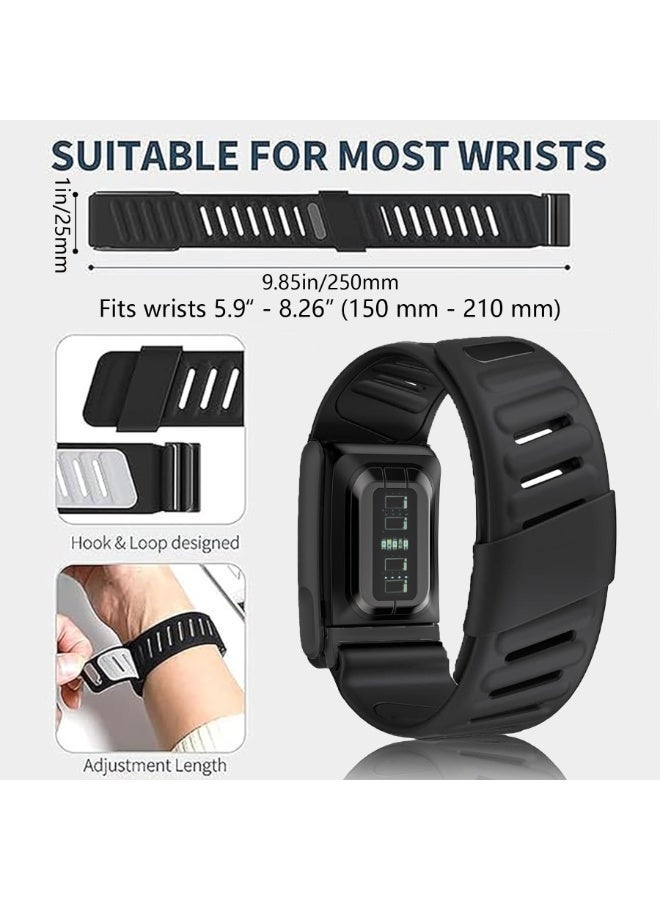 ZOXITY Silicone Wristband Compatible with Whoop 5.0 Band, Silicone Sports Loop Strap for Men & Women Comfort Durable Soft Adjustable, Breathable, with U Shapped Connector - Image 3